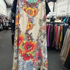 Chico's Floral Patchwork Maxi Skirt Size 1